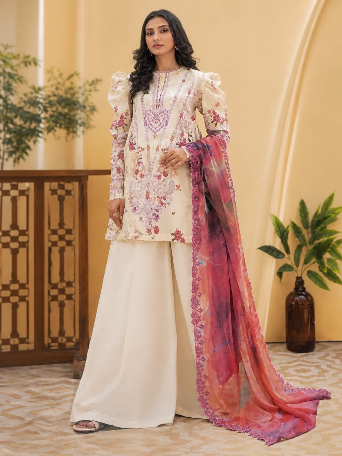 Luxury Digital Printed Lawn Three Piece Set -C264