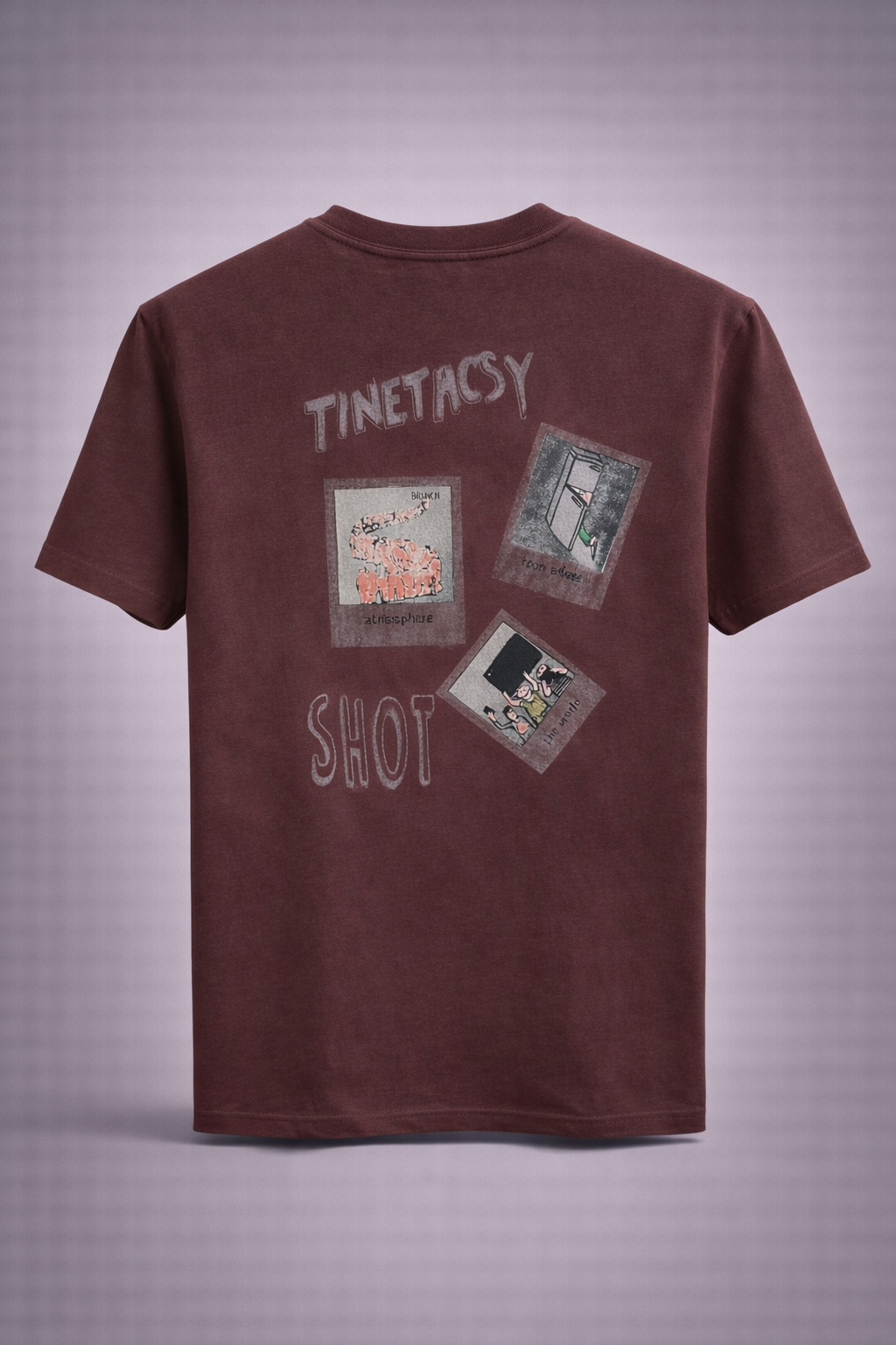 Gatsby Oversized T-Shirt for Men – Premium Stretch Cotton 1423 MAROON