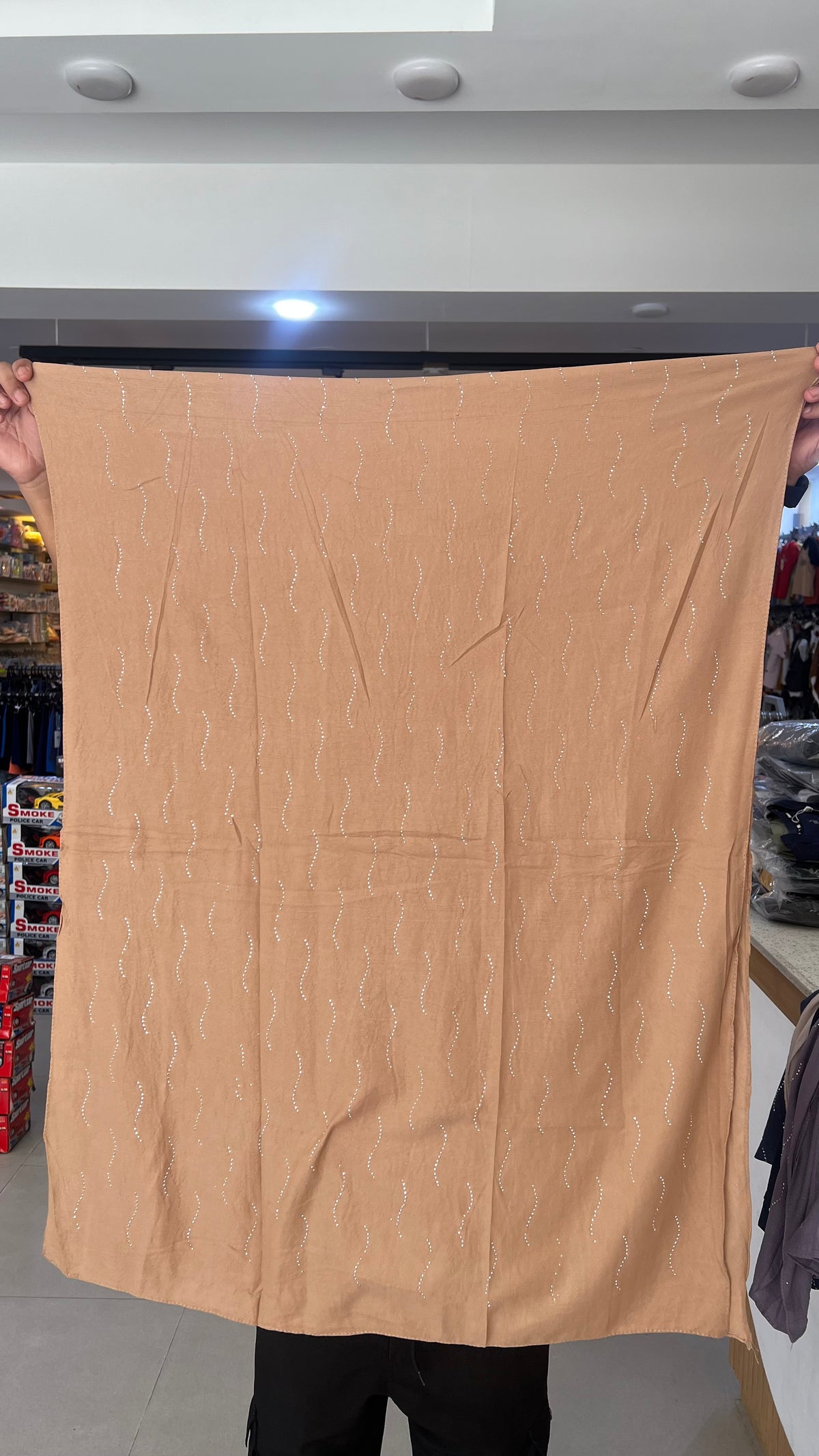 Premium Ladies Wave Stone Work Dupatta-LD145