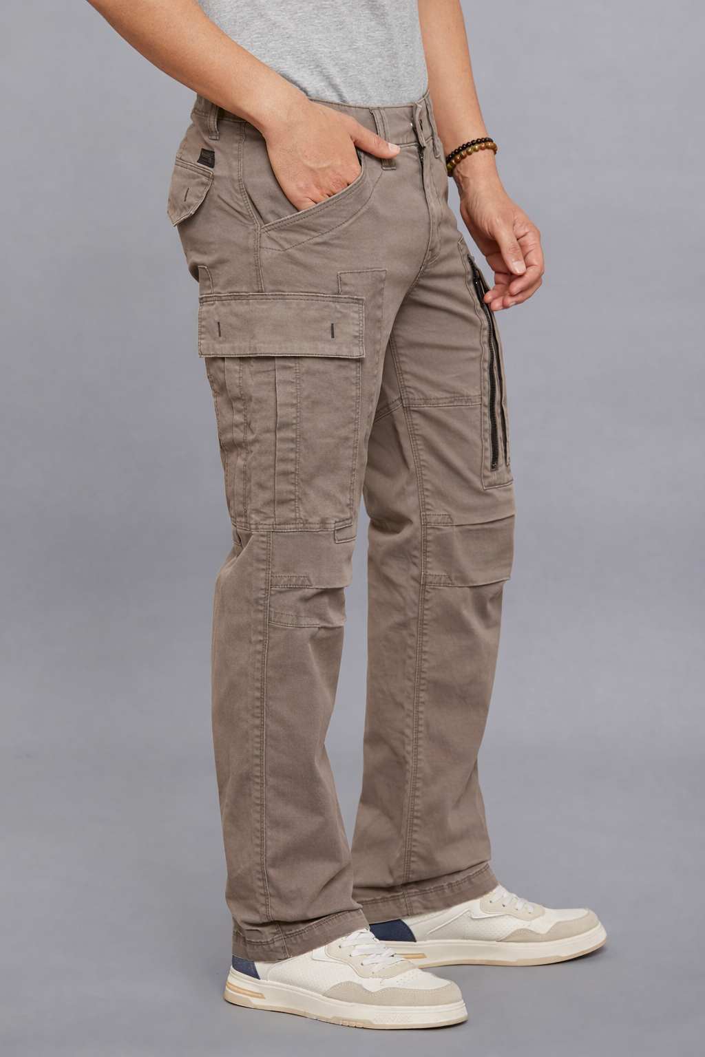 MOSS COMFORT STRAIGHT FIT STRETCH CARGO PANTS RJCP1366-moss
