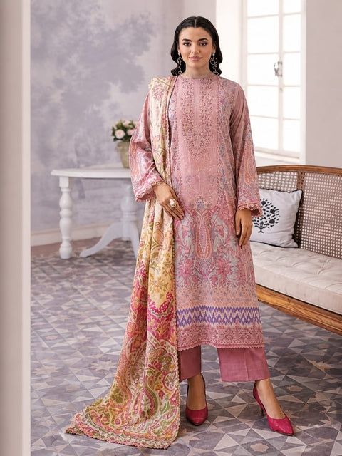 Luxury Digital Printed Lawn Three Piece Set -C262