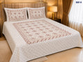 Luxury Beige Rose Geometric Block Bedsheet-BB14