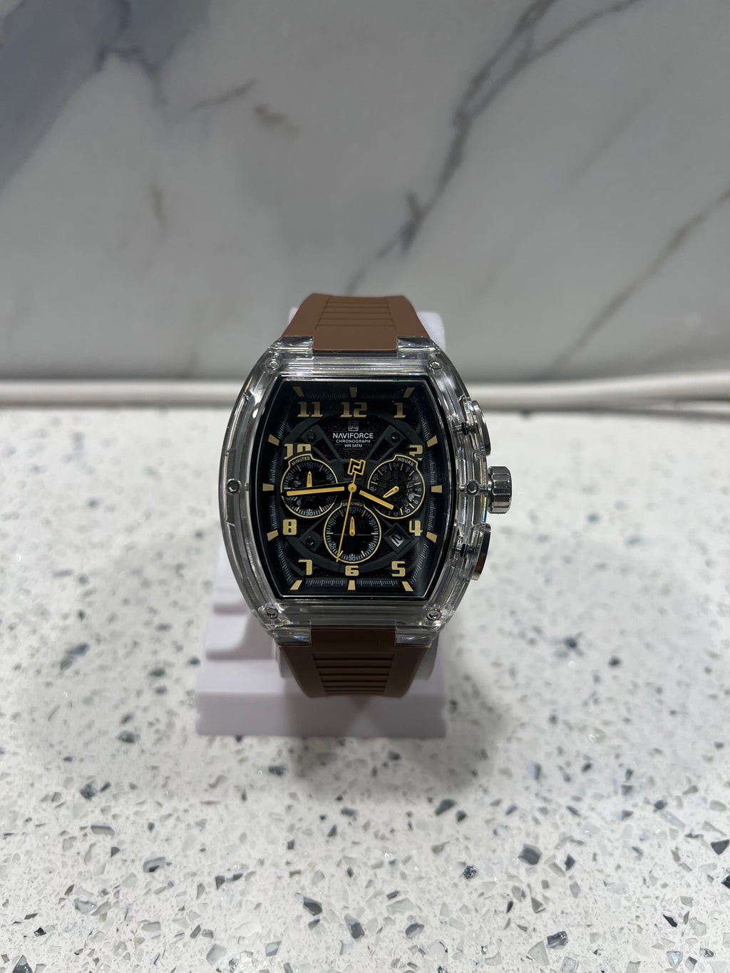 Premium Naviforce Tonneau Chronograph Watch – W52
