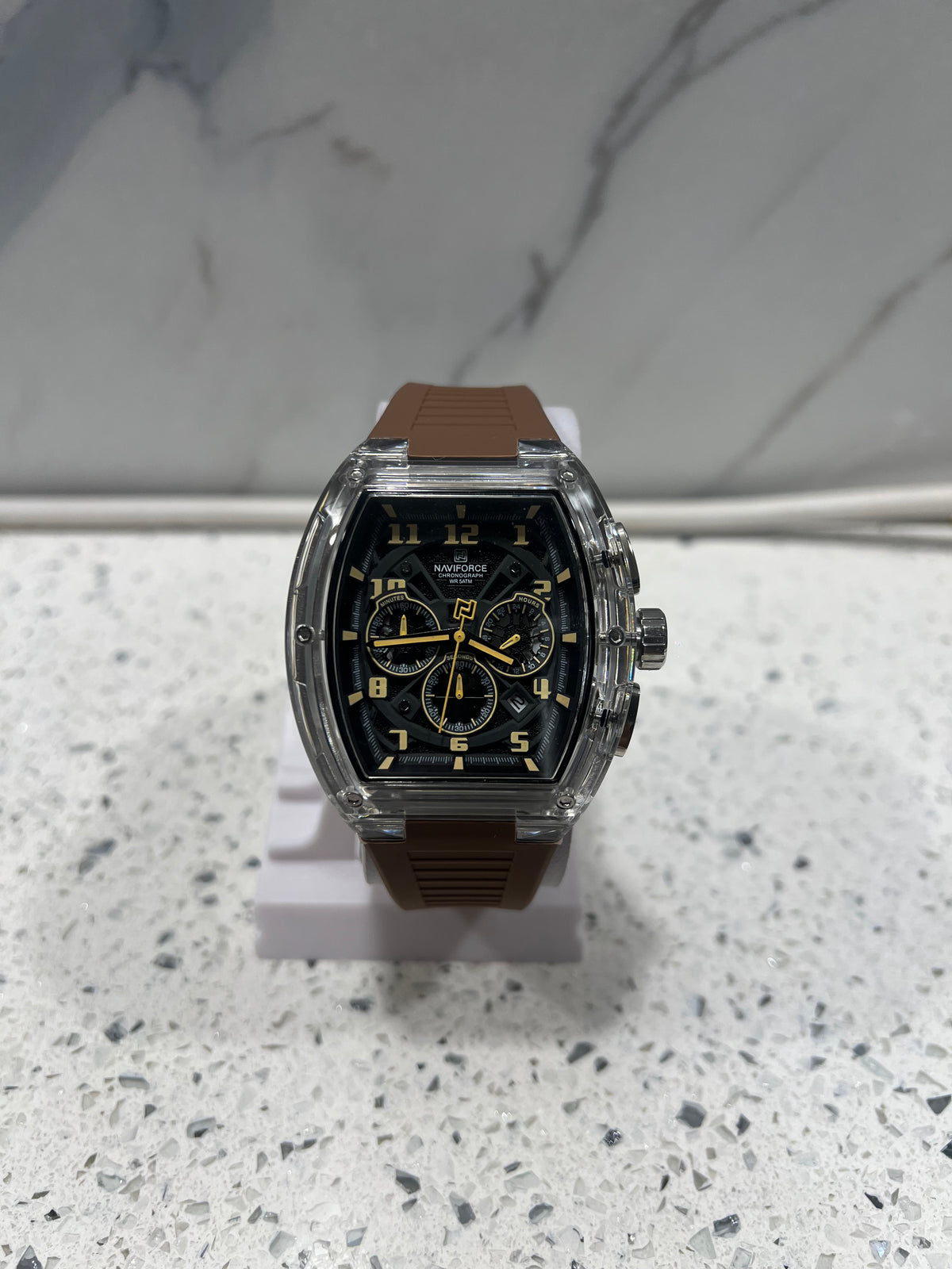 Premium Naviforce Tonneau Chronograph Watch – W52