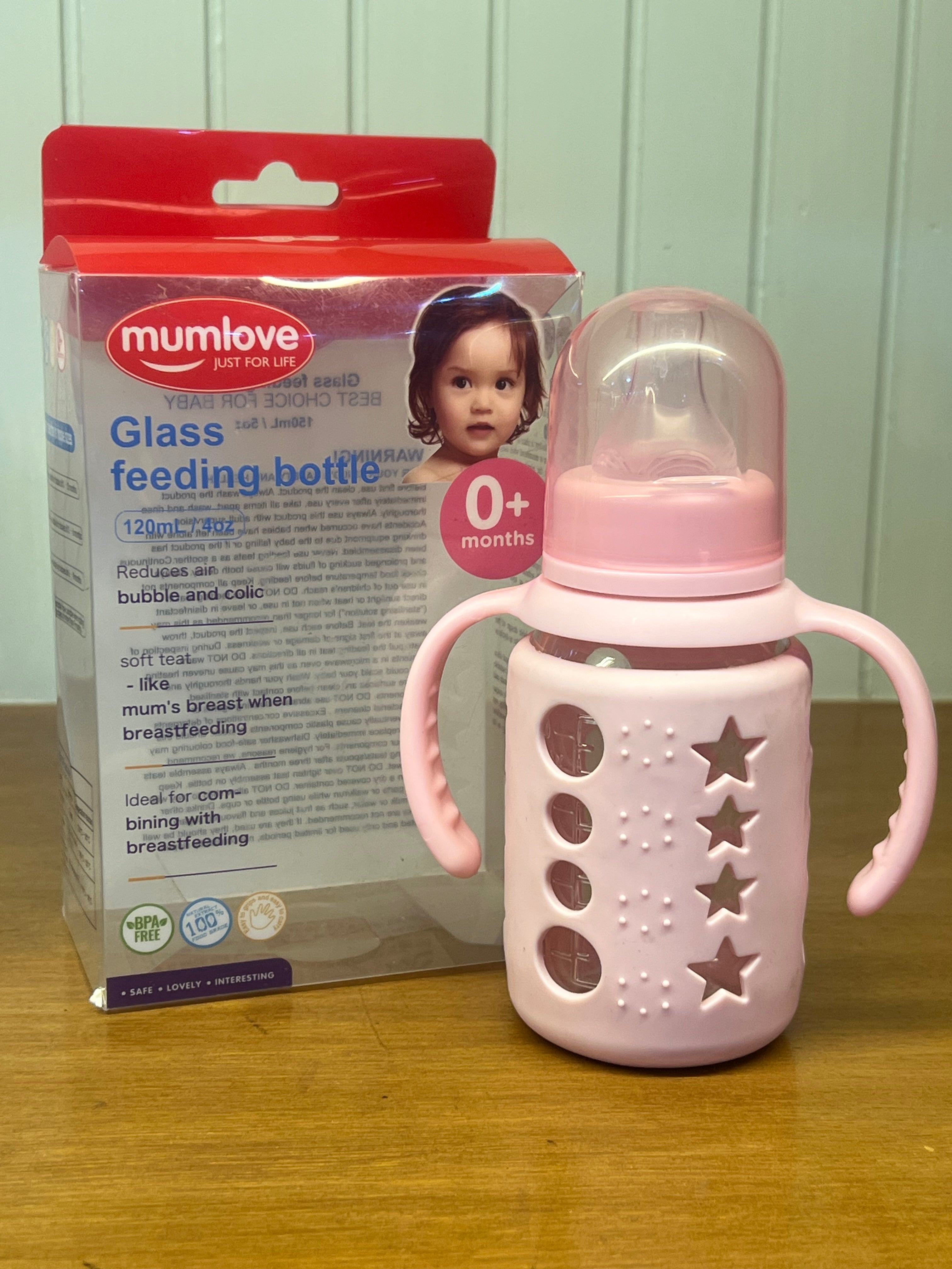 Mumlove Glass Feeding 120ml/4oz-C1003