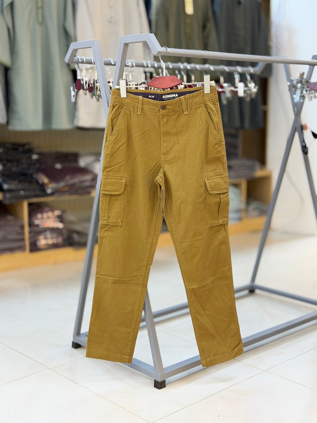 Mens Flexwear Straight Fit Cargo Pants – Brown