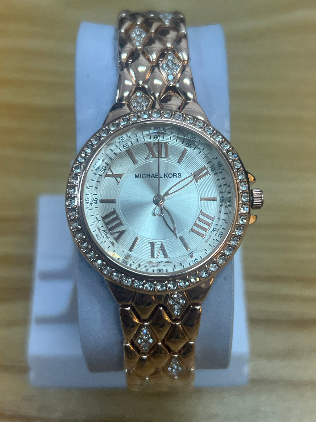 LW72 MK Crystal Bezel Strap Watch