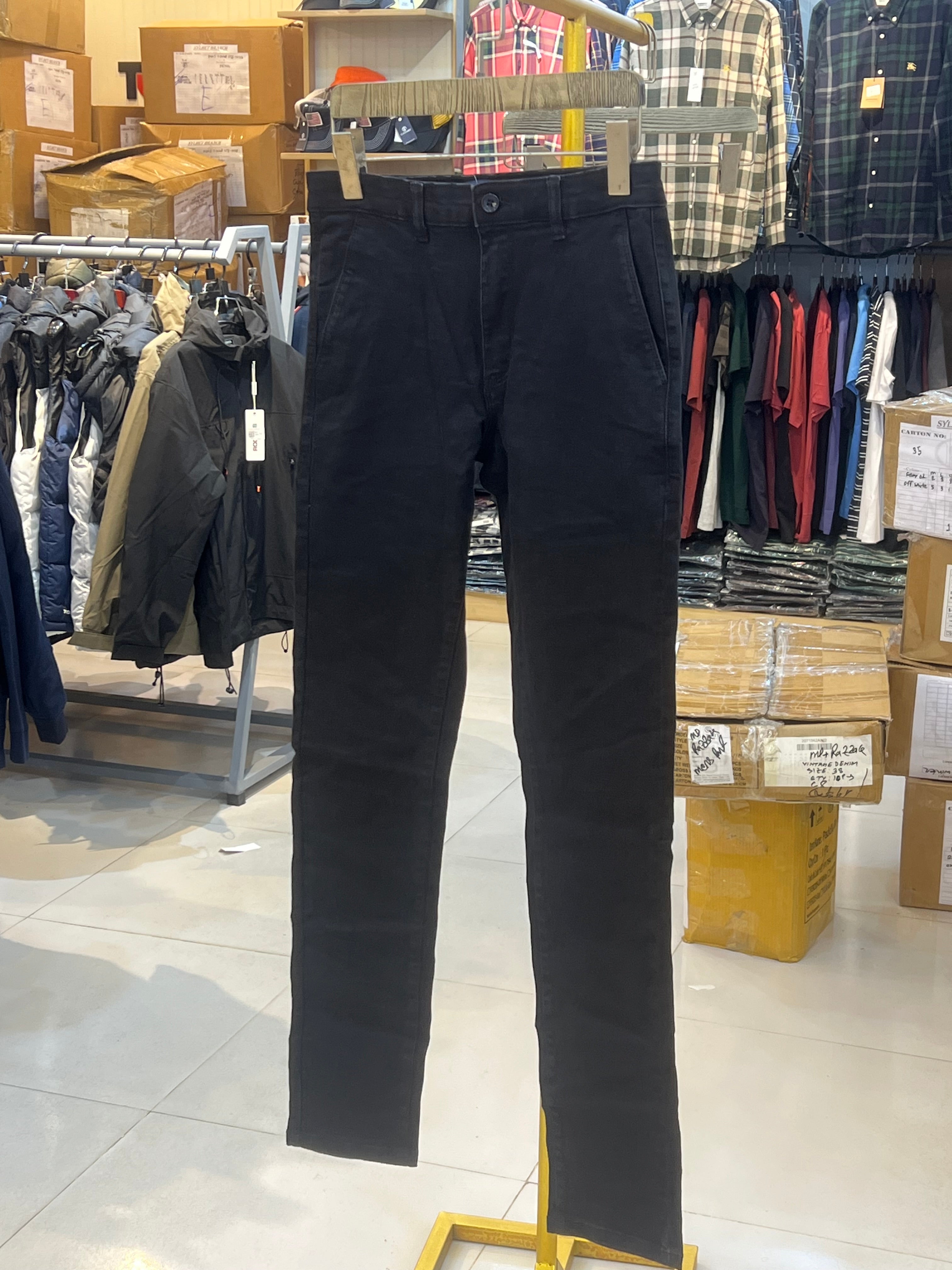 GATSBY Classic Black Slim Fit Chino Pant 7001