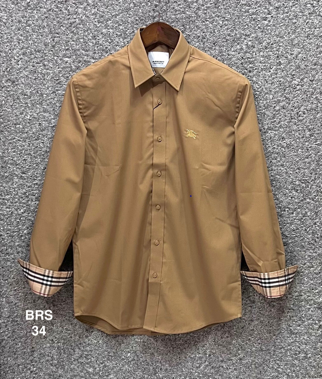 Signature Solid Shirt BRS Biscuit 34