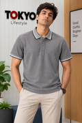 GATSBY Mens Polo T-shirt Celio Grey 2003