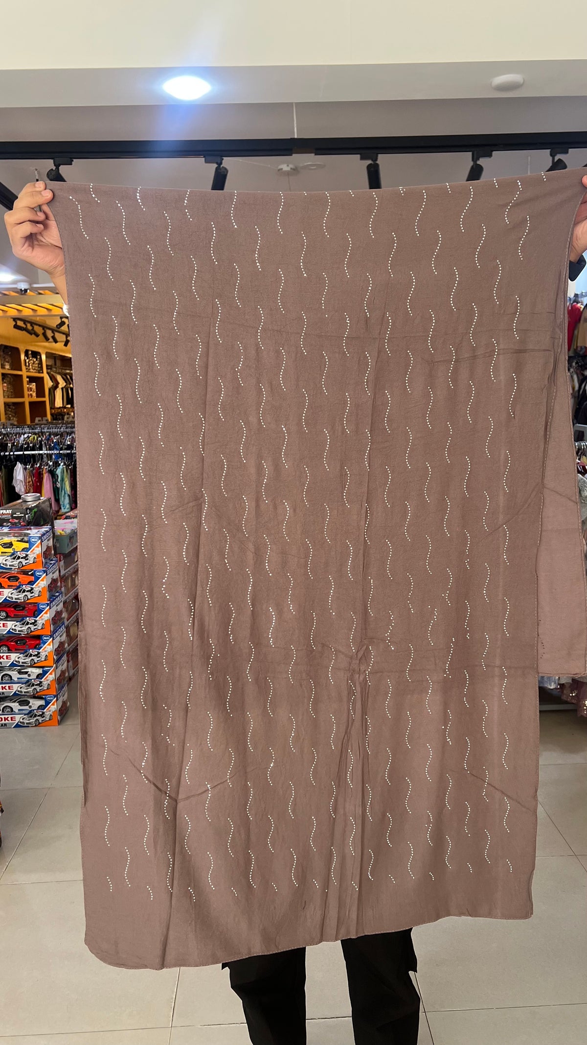 Premium Ladies Wave Stone Work Dupatta-LD152
