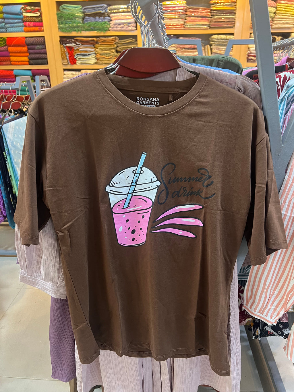 Premium Ladies Graphic T-Shirt LD104 — Chocolate Brown