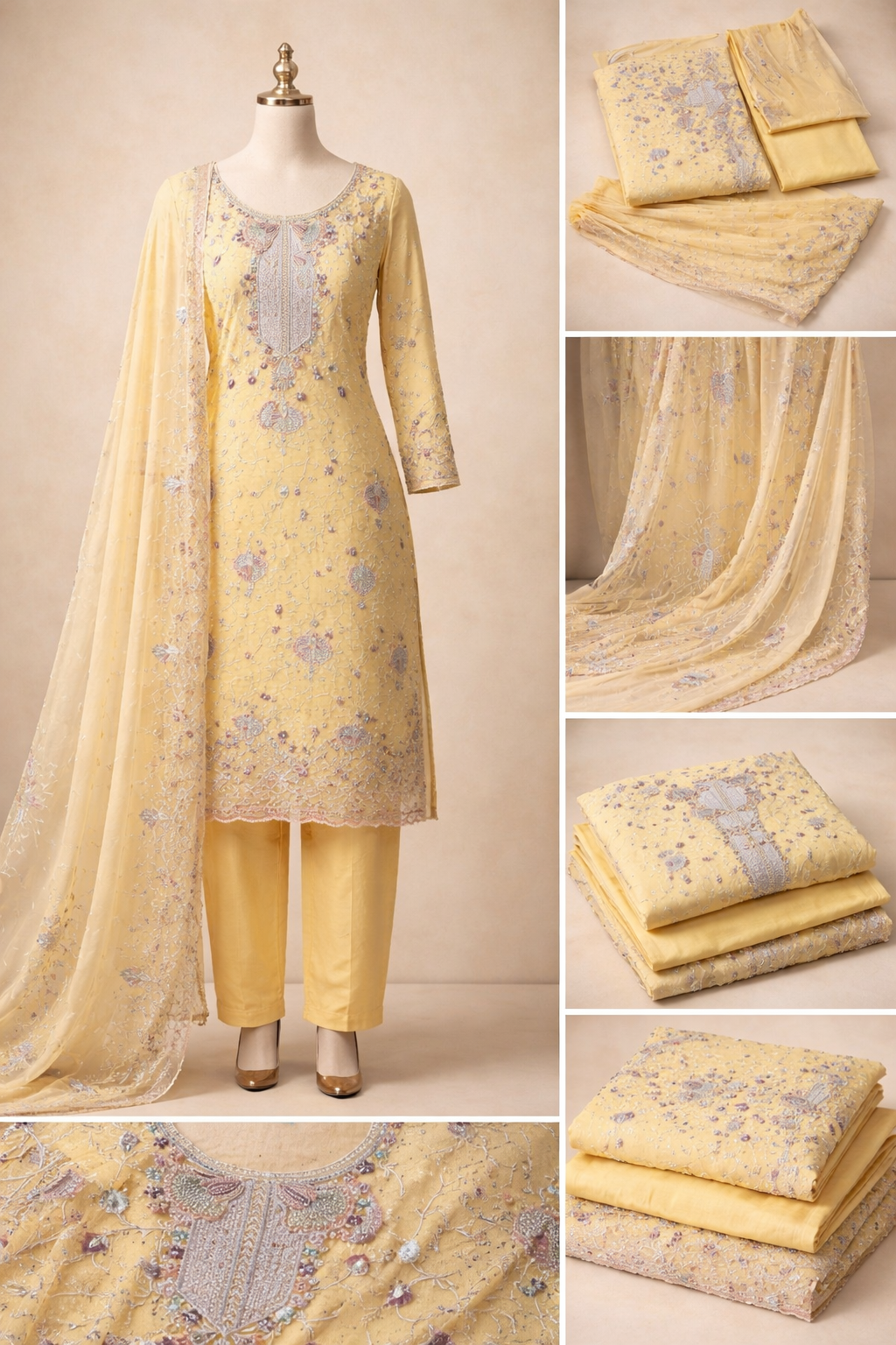 Premium Embroidered Organza Salwar Kameez 1013