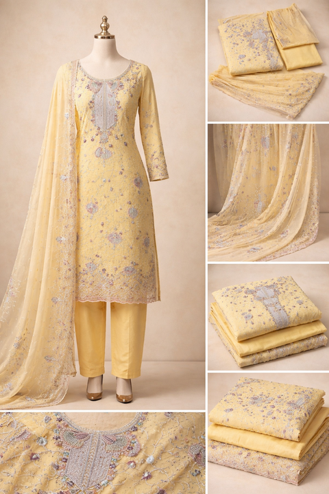Premium Embroidered Organza Salwar Kameez C192