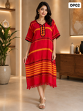 Ethnic Stripe Kaftan One Piece Dress-OP02