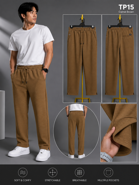 Premium Low Cut Baggy Trouser Camel Brown-TP15