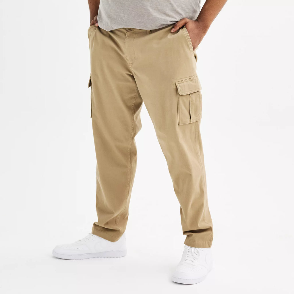 Mens Flexwear Straight Fit Cargo Pants – Cream
