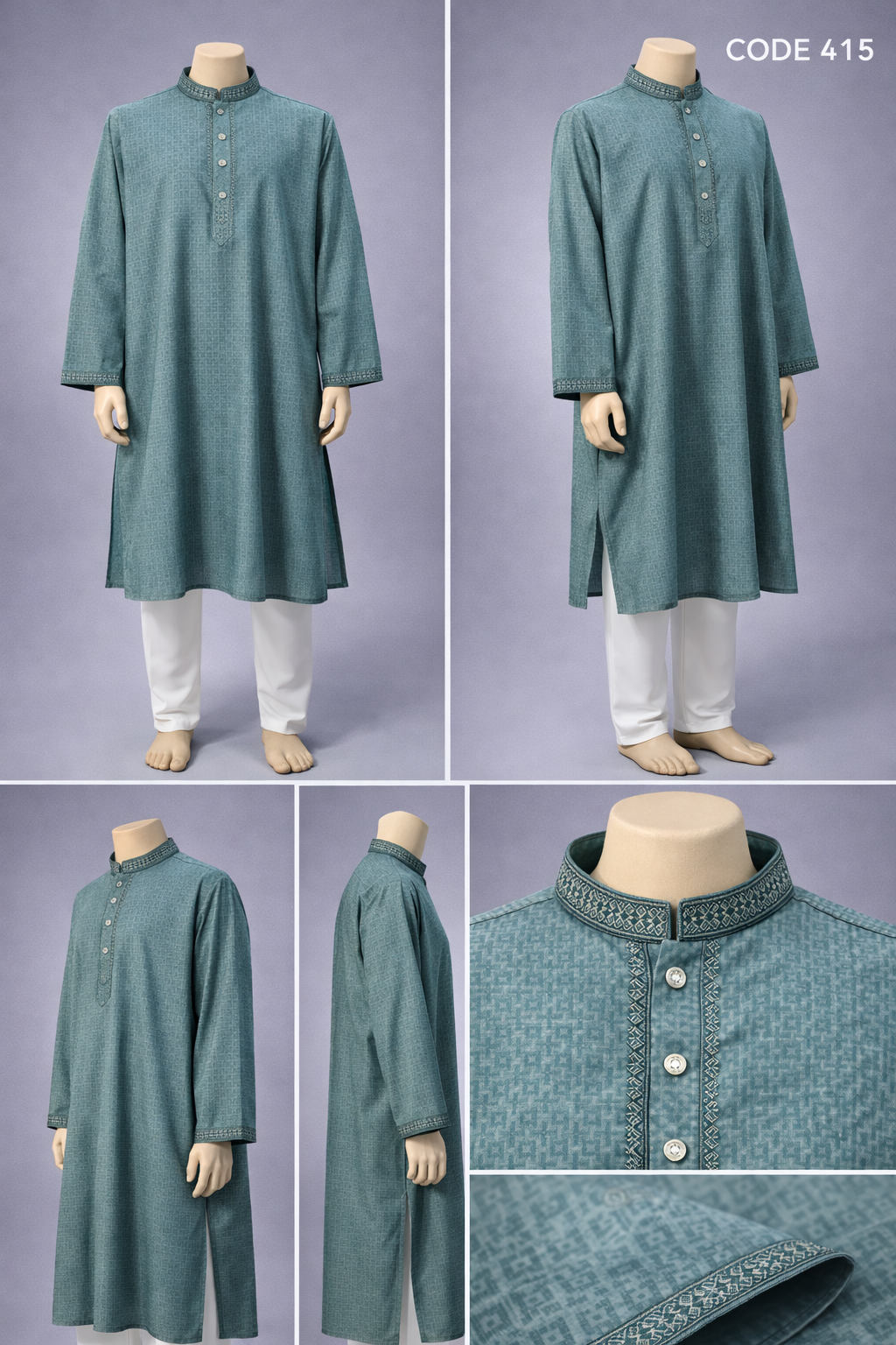 Luxury embroidery Panjabi with premium finish 415