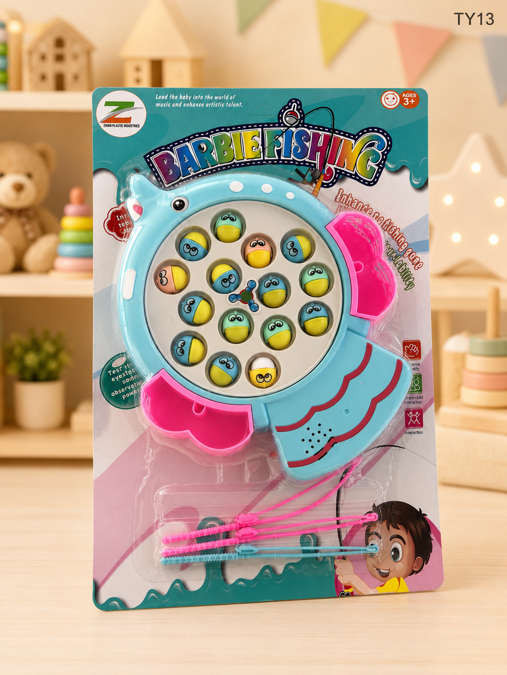 Kids Rotating Magnetic Fishing Game Toy Set-TY13