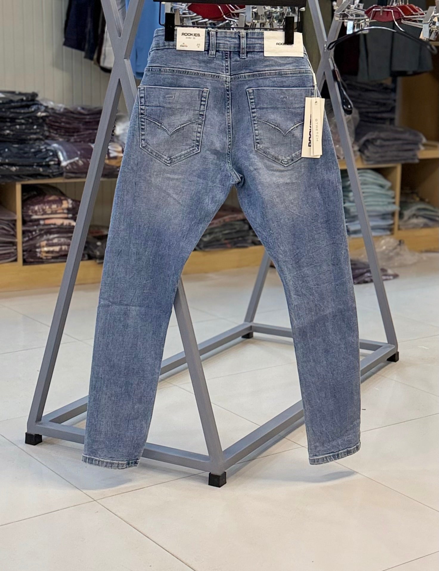 Dusty sky 5 Pocket Low-Rise Ankle Length Stretch Jeans RJ6401