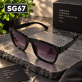 Premium Kids Black Square Sunglasses with Gradient Lenses – SG67