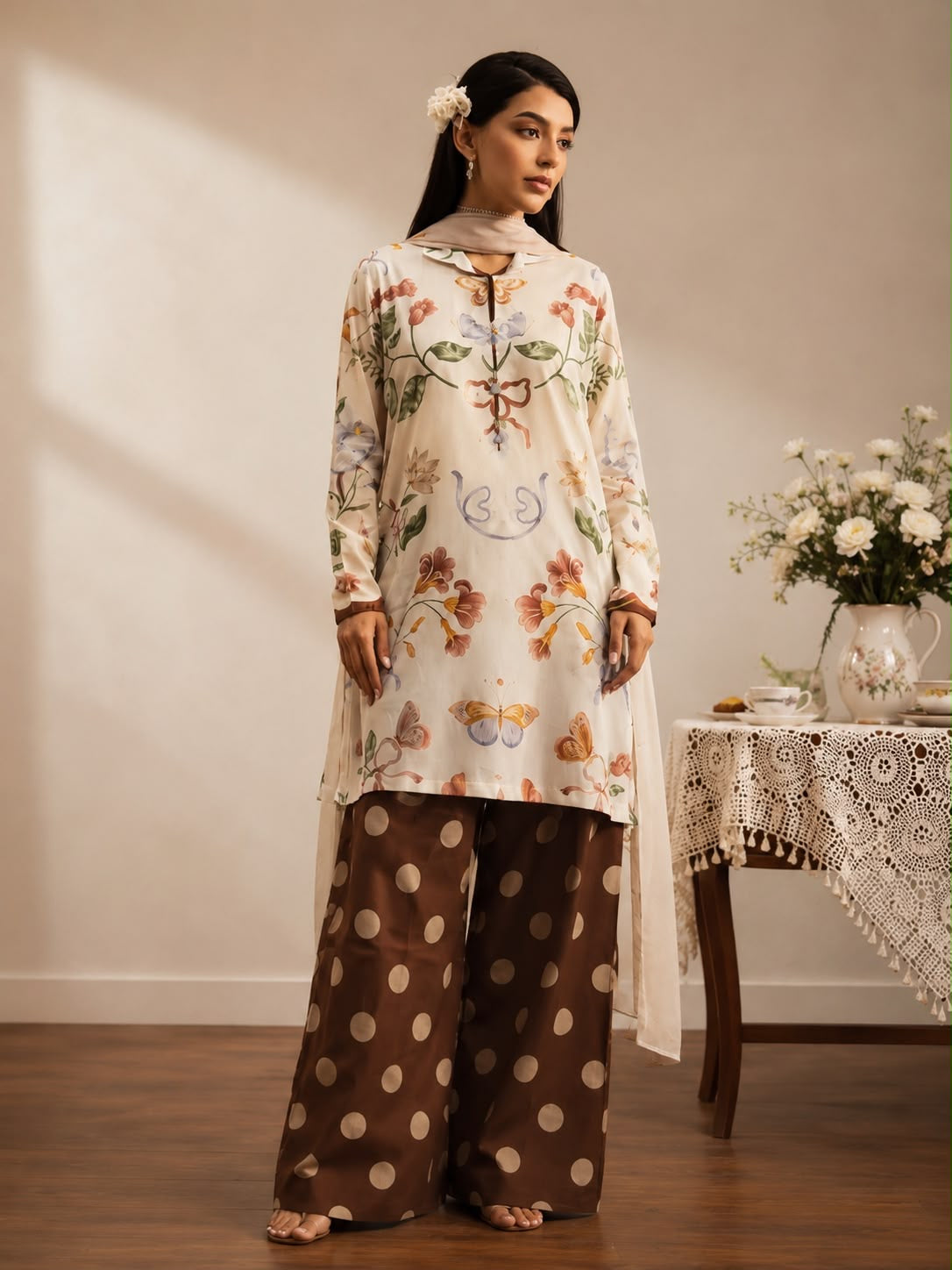 Luxury Digital Printed Lawn Unstitched Three Piece Set -C552