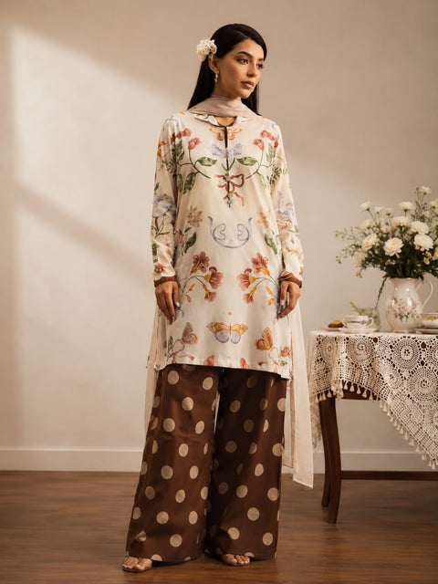 Luxury Digital Printed Lawn Unstitched Three Piece Set -C552