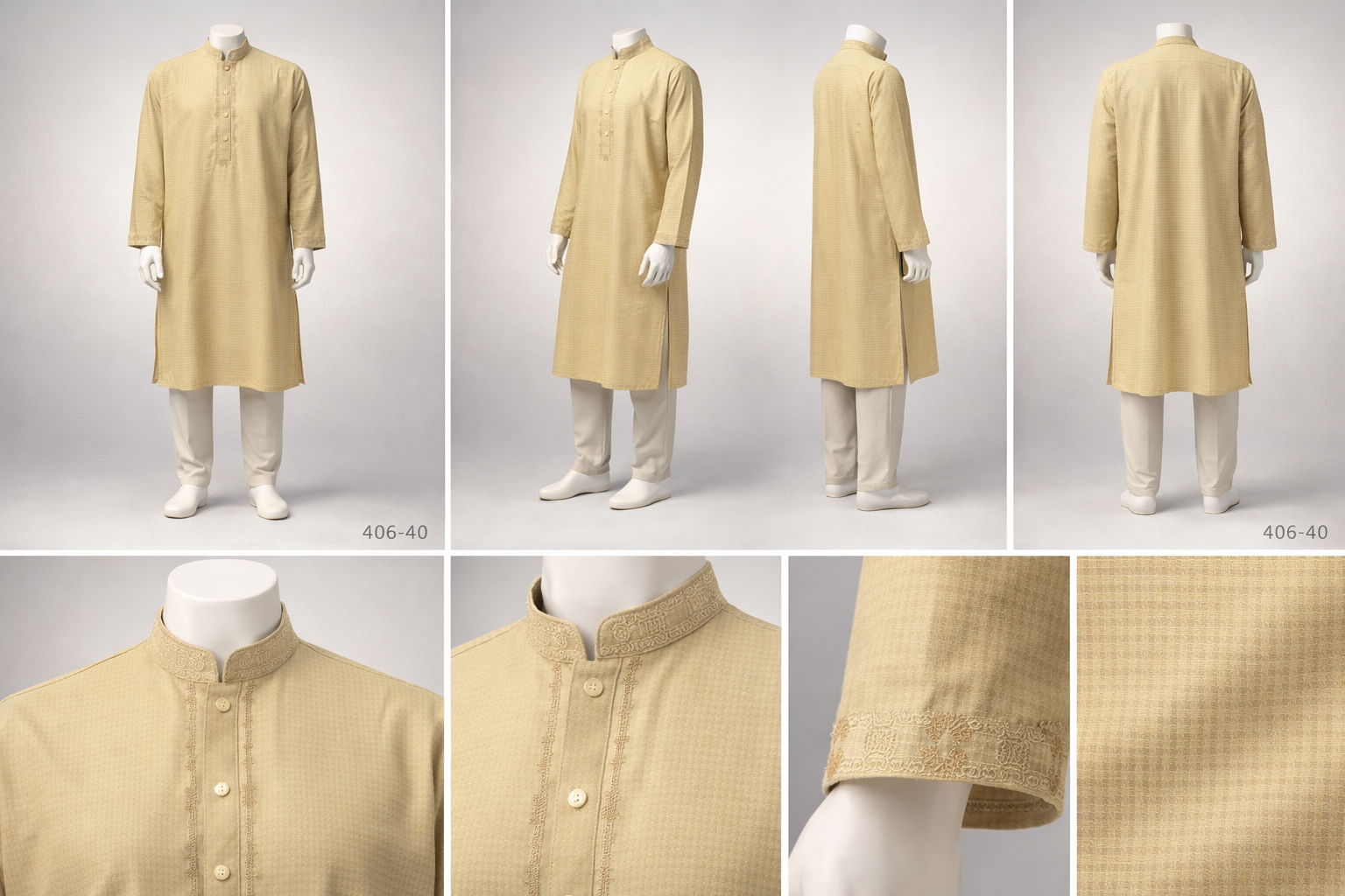 Luxury embroidery Panjabi with premium finish 406