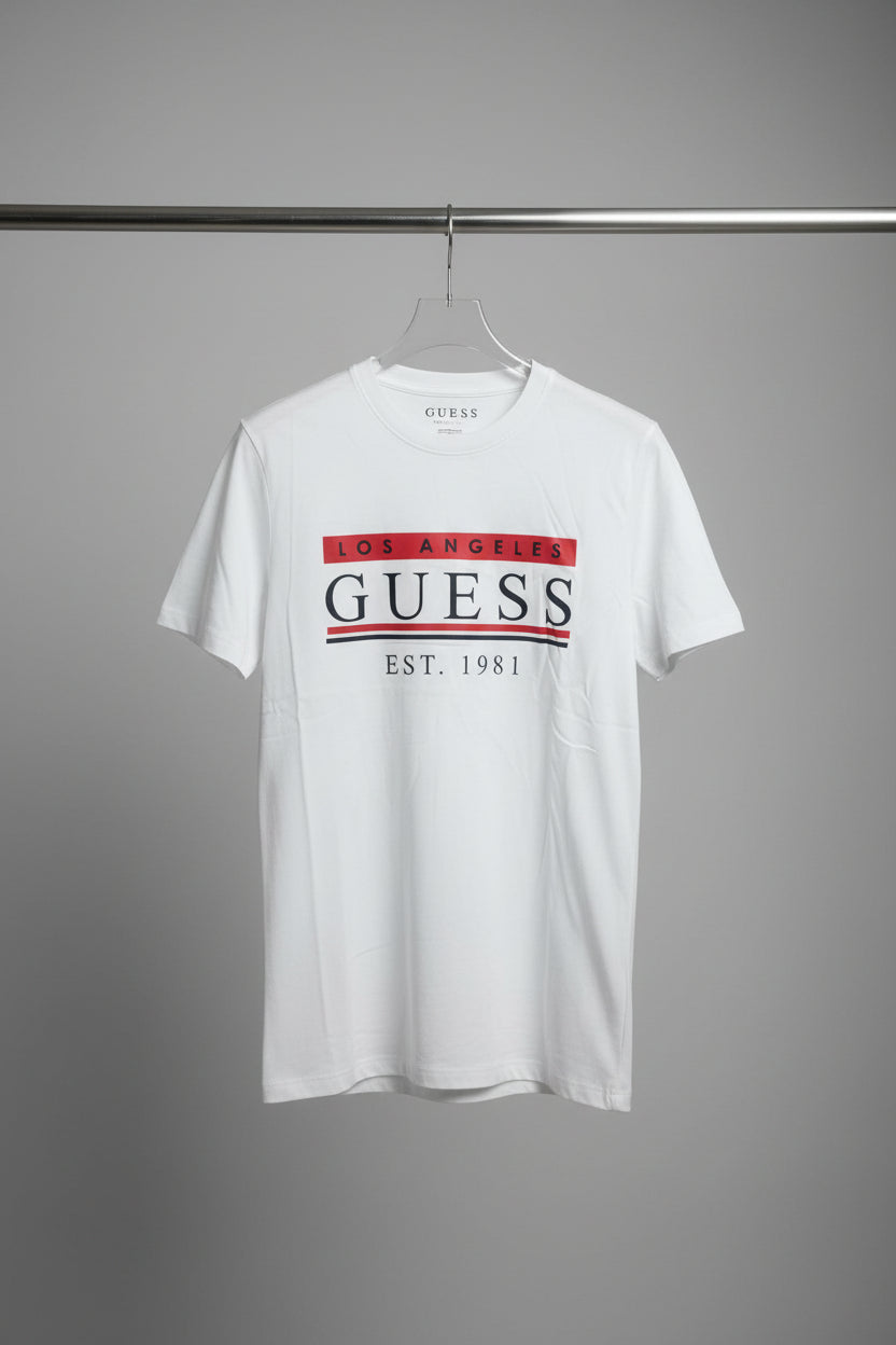 GUES.S T-SHIRT TS12 white red