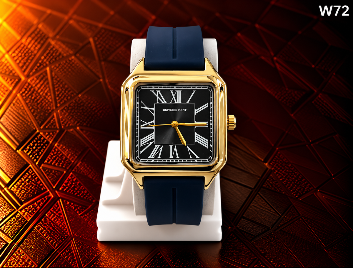 Men's Premium Square Dial Roman Numeral Analog Watch – W72