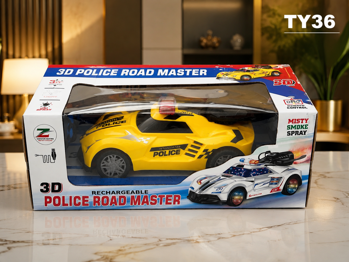 Rechargeable 3D Police Road Master Remote Control Car – TY36