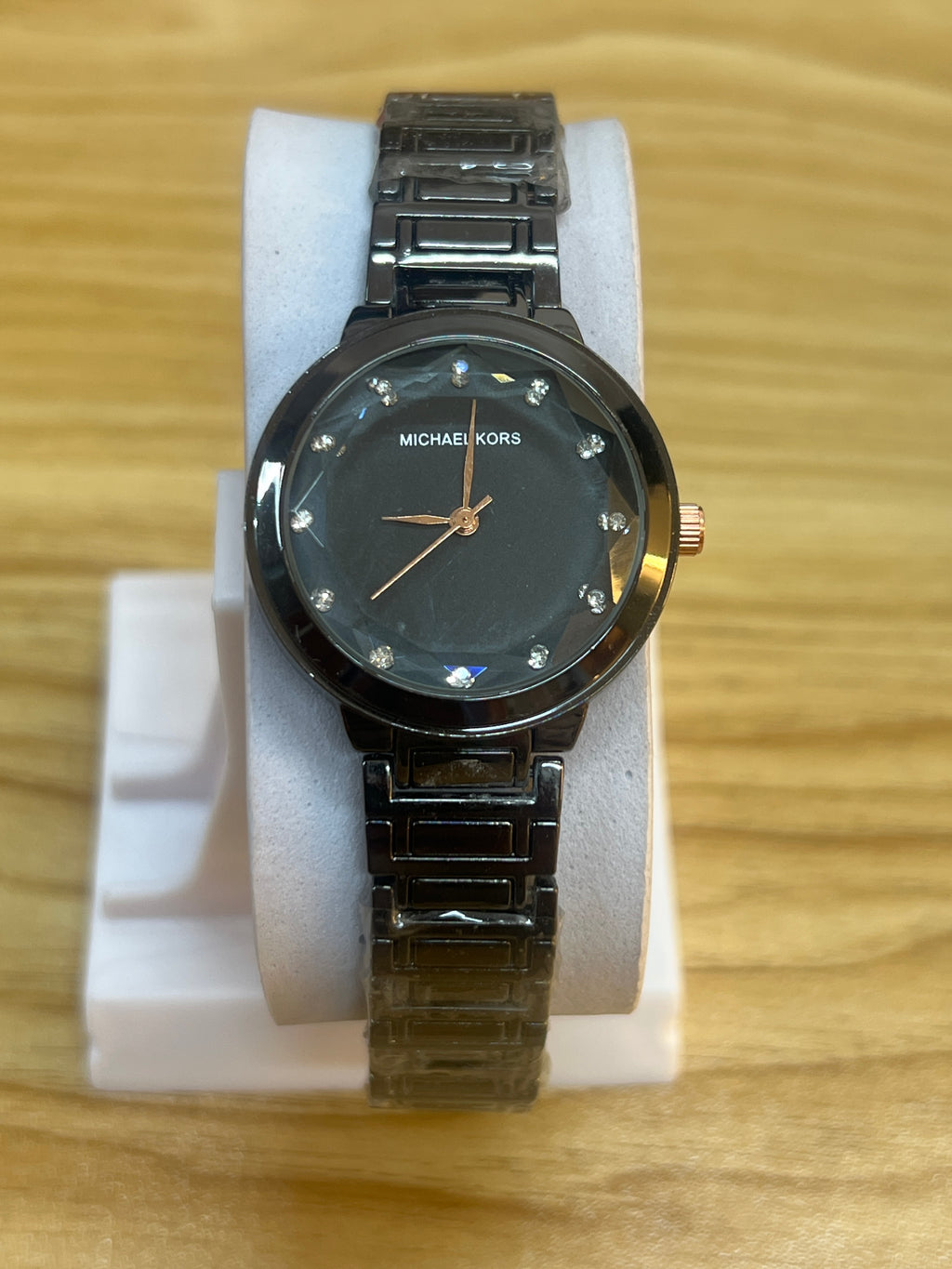 LW77 MK Crystal Bezel Strap Watch