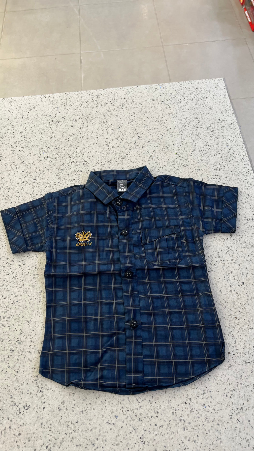 Premium Boys Check Shirt & Denim Shorts Set-BO281