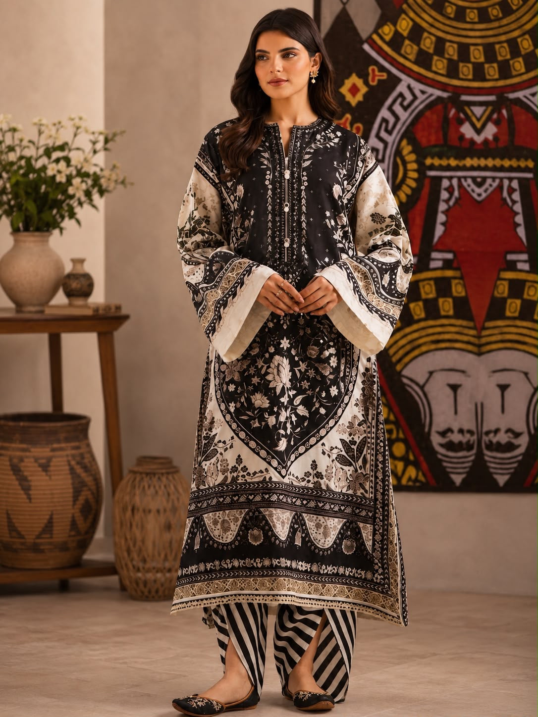 Luxury Digital Printed Lawn Unstitched Three Piece Set -C553