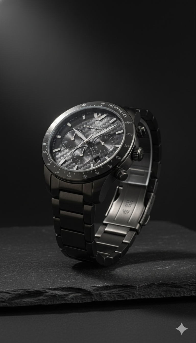 Emporio Armani Carbon Stealth Chronograph 590