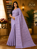 Soft Lavender Jamdani Saree-JS38