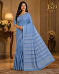 Sky Blue Jamdani Saree-JS19