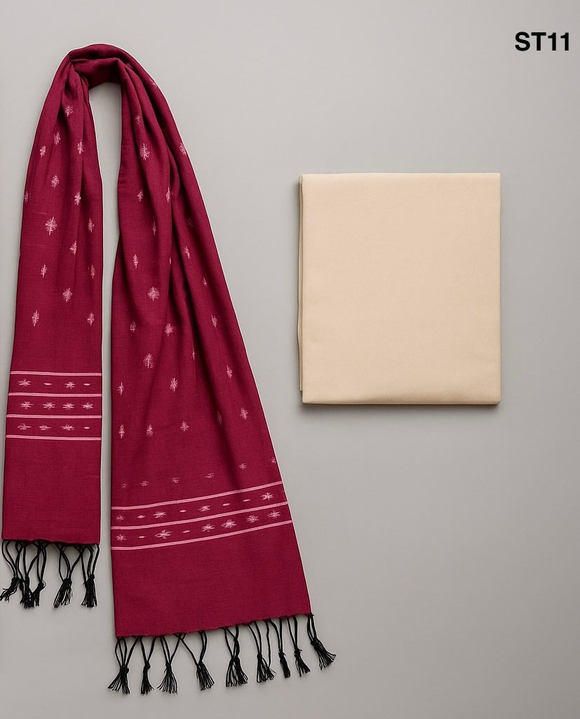 Half Silk Three Piece ST11