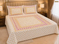 Luxury Pink Gold Geometric Block Bedsheet-BB08
