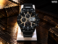 Men's Premium Multi-Dial Sports Analog Metal Strap Watch – W93