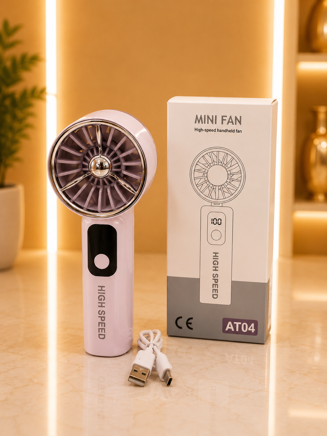 Turbo Mini Rechargeable Fan-AT04