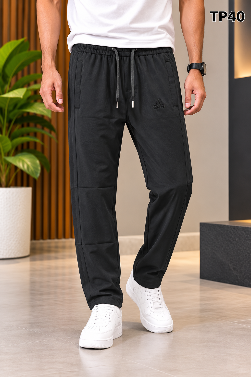 Three Stripe Full Athletic Track Pant Black TP40