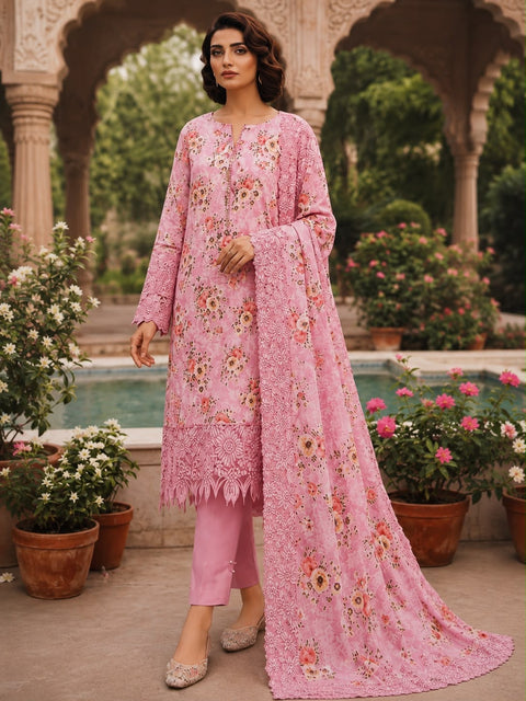 Luxury Digital Printed Lawn Unstitched Three Piece Set -C547