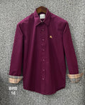 Signature Solid Shirt BRS Maroon 10