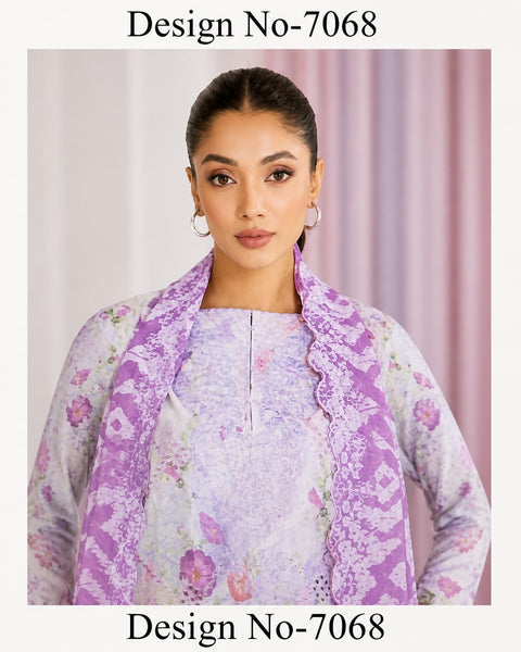 Luxury Digital Printed Lawn Three Piece Set -C261