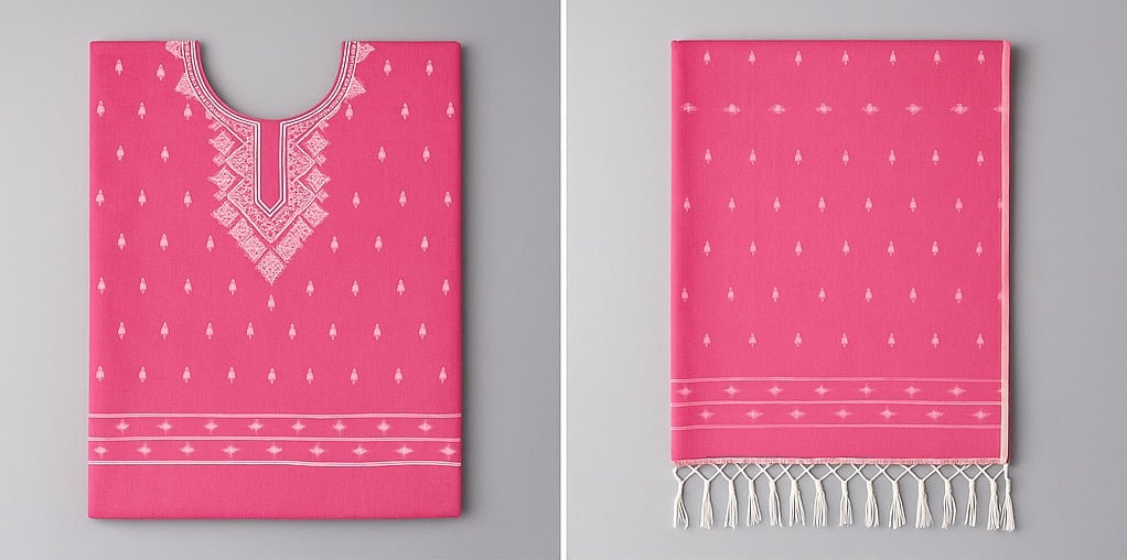 Half Silk Three Piece ST19