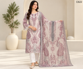 Luxury Ladies Floral & Ornamental Printed Stitched Three Piece - C622