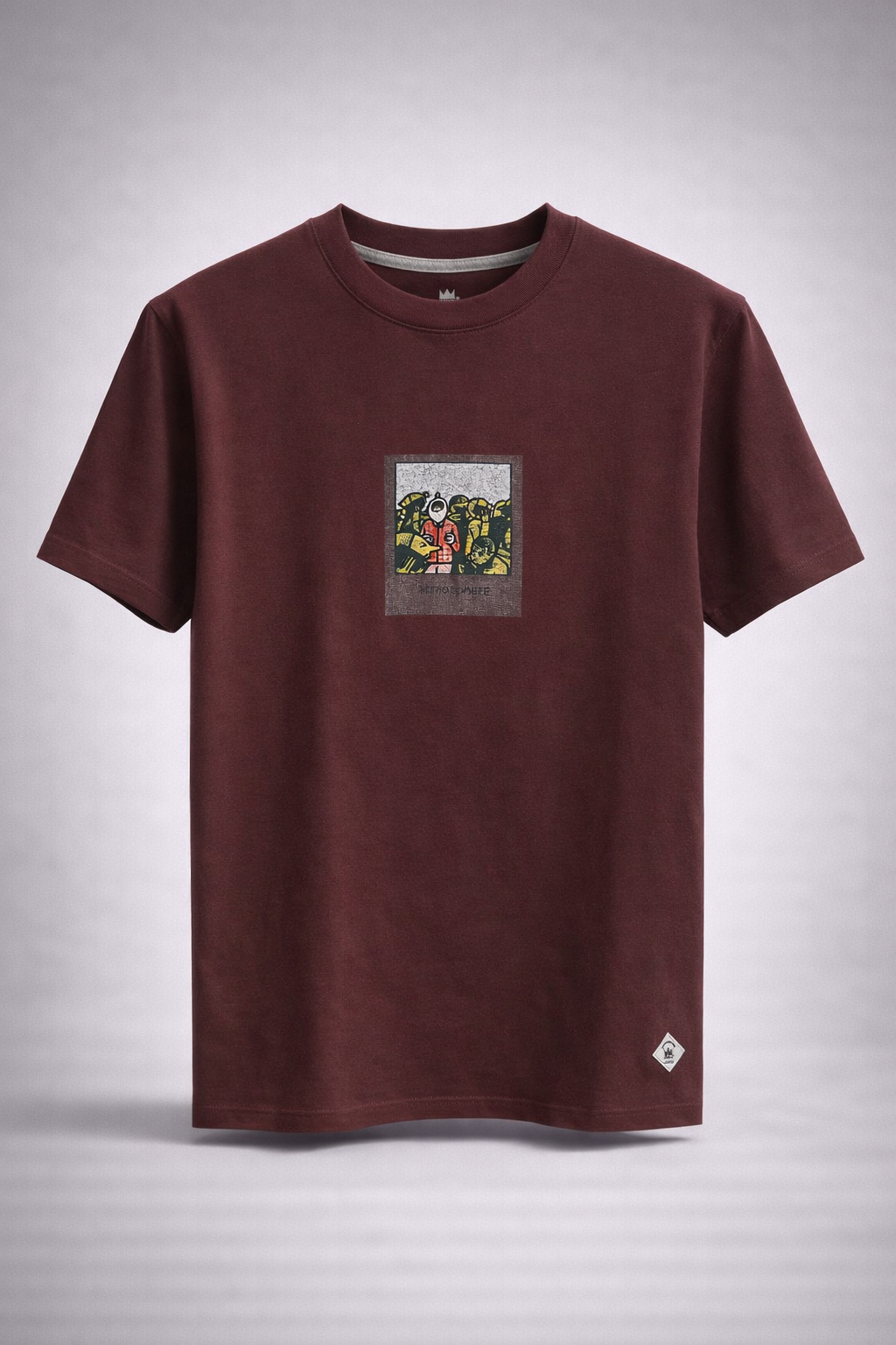 Gatsby Oversized T-Shirt for Men – Premium Stretch Cotton 1423 MAROON
