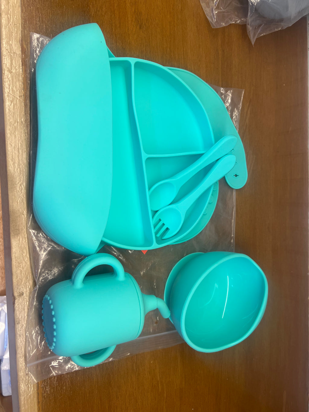 Silicone 5-in-1 Baby Feeding Set with Lid