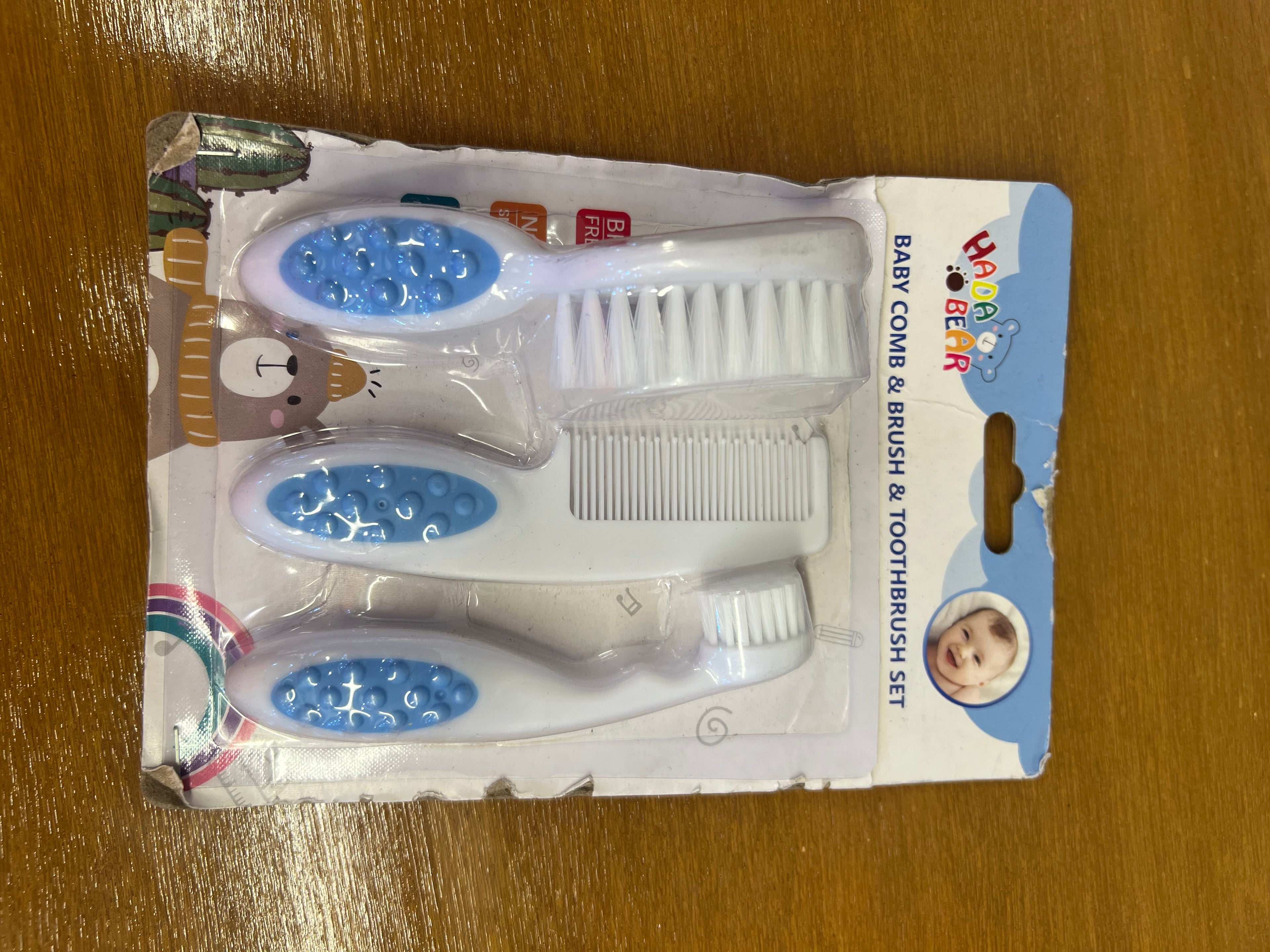 Hada Bear 3-Piece Baby Grooming & Oral Care Set